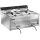 Profi Fritteuse Gastroline 9+9V - Ablasshahn, Edelstahl, 2x6 kW, 400V