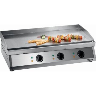 Saro Grillplatte Fry Top 760 mit 3 glatter Bratzonen aus Edelstahl 400 V