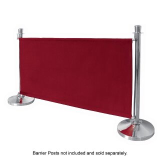 Bolero Abschirmwand 143 x 2 x 70 cm - aus Polyester, Maschinenwaschbar, rot