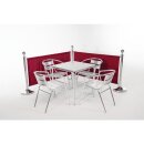 Bolero Abschirmwand 143 x 2 x 70 cm - aus Polyester, Maschinenwaschbar, rot