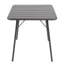 Bolero Bistrotisch quadratisch und klappbar aus grauem Stahl 700x700x710