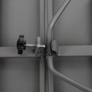 Bolero Bistrotisch quadratisch und klappbar aus grauem Stahl 700x700x710