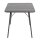 Bolero Bistrotisch quadratisch und klappbar aus grauem Stahl 700x700x710