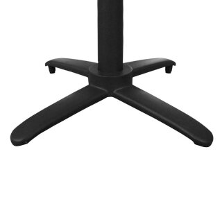Bolero Tischfuß klappbar mit Fußkreuz aus Aluminium in schwarz 720mm hoch