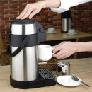Olympia Isolierkanne für Heiß- & Kaltgetränke - 2,5 L, doppelwandig, Pumpsystem