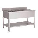 Gastro M Spültisch mit 2 Becken - Grundboden, 160 x...
