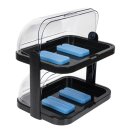 APS Kühlplatte doppelt mit Rolltopdeckel - für Sandwiches und Snacks, Edelstahl