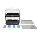 APS Kühlplatte doppelt mit Rolltopdeckel - für Sandwiches und Snacks, Edelstahl
