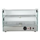 Buffalo Warmhaltevitrine 376x554x376mm Tischmodell mit 45Liter und Rundumglas