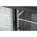 Doppeltüriger Barkühlschrank 350 Liter, Schwarz