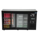 Doppeltüriger Barkühlschrank 350 Liter, Schwarz
