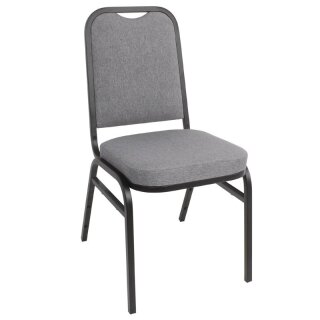 Bolero Bankettstühle mit quadratischer Lehne grau