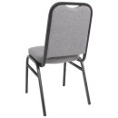 Bolero Bankettstühle mit quadratischer Lehne grau