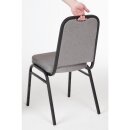 Bolero Bankettstühle mit quadratischer Lehne grau
