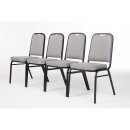 Bolero Bankettstühle mit quadratischer Lehne grau