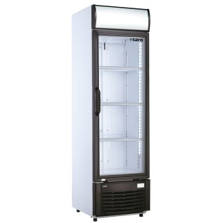 Getränkekühlschrank mit Werbetafel - 260 Liter, 1 Glastür, LED