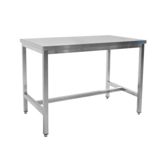 Saro Arbeitstisch 800x600x850mm ohne Grundboden aus Edelstahl