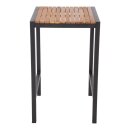 Bolero Bartisch quadratisch mit Stahl und Akazienholz...