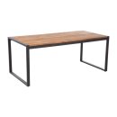 Bolero Holztisch aus Akazienholz  und Stahl - 180 x 90 x 74 cm, Innen- und Außengebrauch