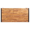 Bolero Holztisch aus Akazienholz  und Stahl - 180 x 90 x 74 cm, Innen- und Außengebrauch