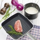 Gastro Grillpfanne Skillet mit Teflon Platinum Plus-Beschichtung gerillt 24 cm