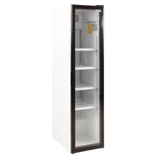 Schmaler Getränkekühlschrank mit LED-Beleuchtung - 300 Liter, mit Glastür