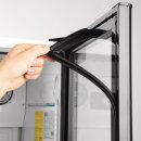 Schmaler Getränkekühlschrank mit LED-Beleuchtung - 300 Liter, mit Glastür