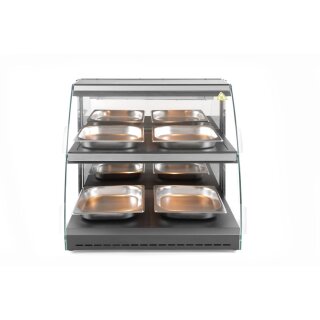 Warmhaltevitrine Mit Quarzheizung, 2 Regalböden