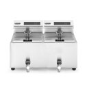 Hendi Fritteuse Profi Line 2x 8 Liter - mit Ablasshahn,...
