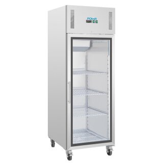 Gastro Kühlschrank mit 600 Liter - 1 Glastür, Umluft, mobil