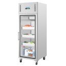 Gastro Kühlschrank mit 600 Liter - 1 Glastür, Umluft, mobil