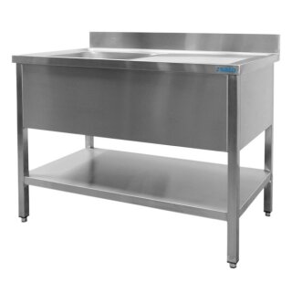 Saro Spültisch mit 1 Becken links 2000x700x850mm Grundboden und Aufkantung