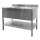 Saro Spültisch mit 1 Becken links 2000x700x850mm Grundboden und Aufkantung