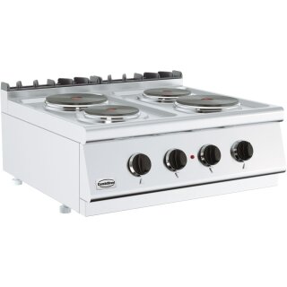 Combisteel Elektroherd 4 Platten – 80 cm, 400V, Tischgerät