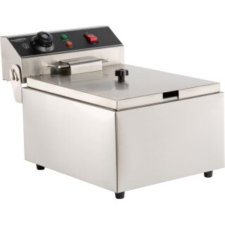 Combisteel Tischfritteuse Elektro 6L – Gastronomie Fritteuse, Edelstahl, 230V