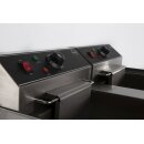 Combisteel Elektro Fritteuse 2x10L – Doppel-Tischgerät aus Edelstahl, 400V