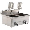 Combisteel Elektro Fritteuse 2x10L – Doppel-Tischgerät aus Edelstahl, 400V