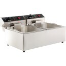 Combisteel Tischfritteuse 2x 6 Liter - Edelstahl, 230 V