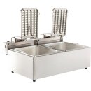 Combisteel Tischfritteuse 2x 6 Liter - Edelstahl, 230 V