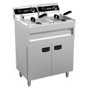 Profi Fritteuse Elektro mit Ablassventil - Edelstahl, 2x...