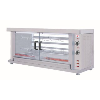 Elektrischer Hähnchengrill mit 2 Spießen für 8-10 Hühner 400 V