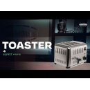 Toaster aus Edelstahl mit 4 Schlitzen