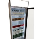 Gastro-Getränkekühlschrank mit Werbetafel- mit LED-Beleuchtung, 217 Flaschen, abschließbar
