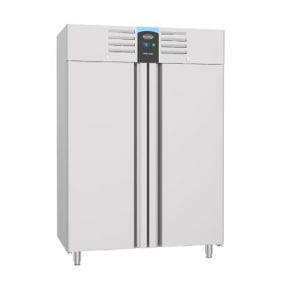 Gastro Kühlschrank Edelstahl 1200 Liter - Umluft, LED-Beleuchtung, 2-türig