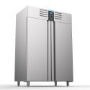 Gastro Kühlschrank Edelstahl 1200 Liter - Umluft, LED-Beleuchtung, 2-türig