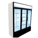 Gastro-Kühlschrank mit 3 Glastüren - 1065 Liter, Umluftkühlung, fahrbar