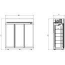 Gastro Kühlschrank mit Werbetafel und 3...