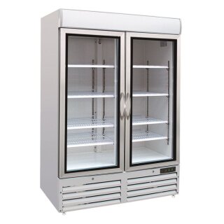 Display Tiefkühlschrank mit Glastüren - 920 Liter, Umluftkühlung, 18 °C bis -24 °C