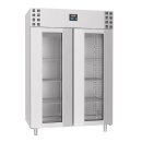 Edelstahl-Tiefkühlschrank mit 2 Glastüren und...