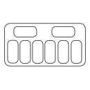 Speiseeisvitrine Ibiza 8x5L – fahrbar, statische Kühlung, LED-Beleuchtung